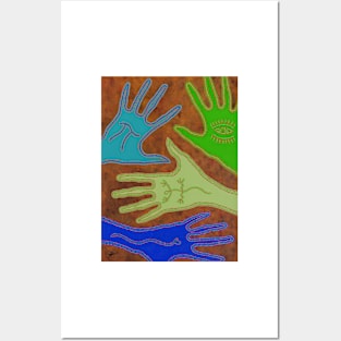 Aboriginal Hands Posters and Art